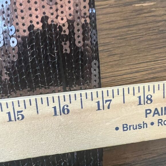 NWT Karen Kane sequined skirt in Beautiful Brown Bronze color w stretch waist. M - Picture 8 of 11